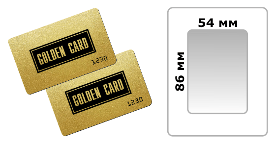 Печать визиток 54х86мм на золотом пластике у метро Панки